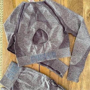 Sleek Gym Shark Coordinating Workout Outfit Purple Lilac